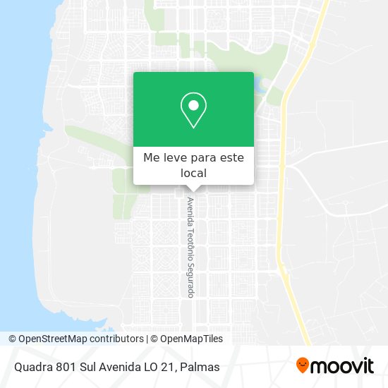 Quadra 801 Sul Avenida LO 21 mapa