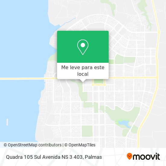 Quadra 105 Sul Avenida NS 3 403 mapa