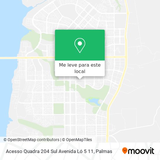 Acesso Quadra 204 Sul Avenida Ló 5 11 mapa