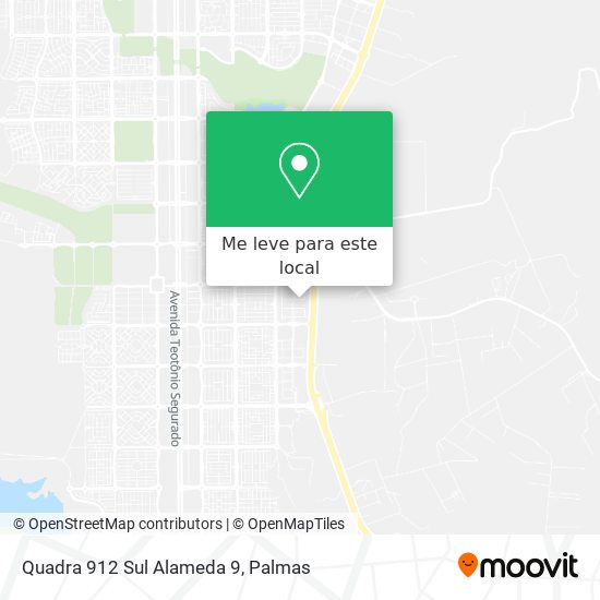 Quadra 912 Sul Alameda 9 mapa