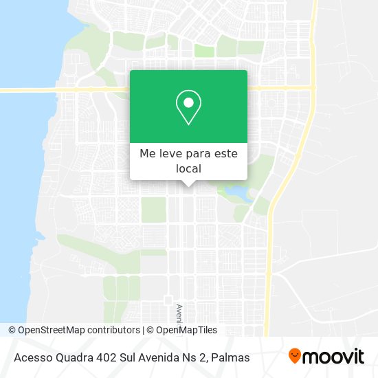 Acesso Quadra 402 Sul Avenida Ns 2 mapa