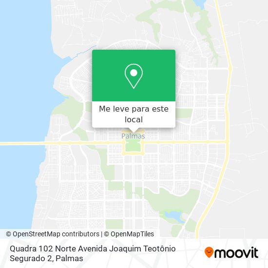 Quadra 102 Norte Avenida Joaquim Teotônio Segurado 2 mapa