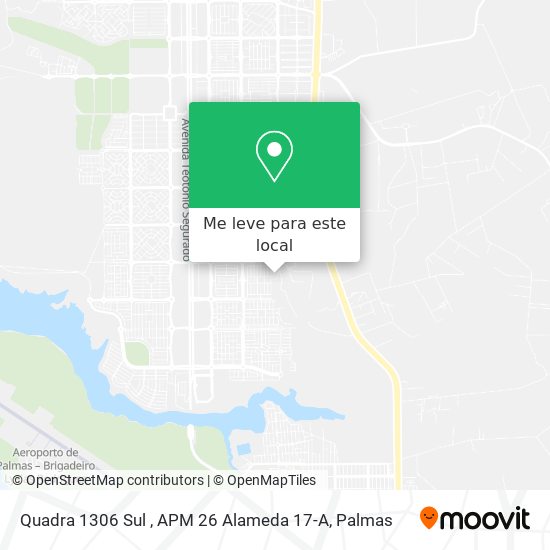 Quadra 1306 Sul , APM 26 Alameda 17-A mapa