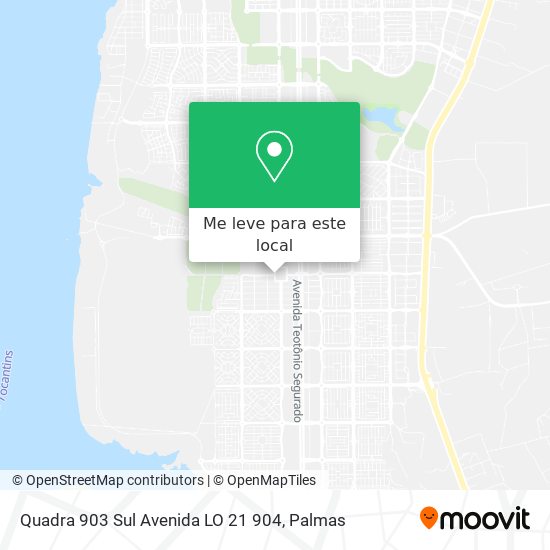 Quadra 903 Sul Avenida LO 21 904 mapa