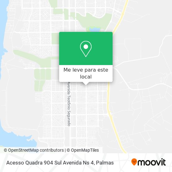 Acesso Quadra 904 Sul Avenida Ns 4 mapa
