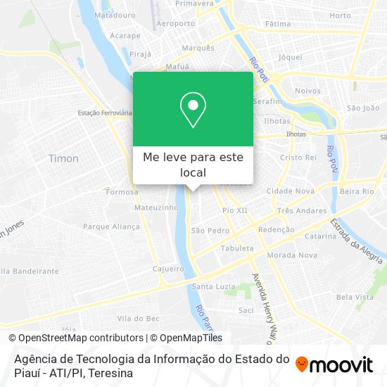 Agência de Tecnologia da Informação do Estado do Piauí - ATI / PI mapa