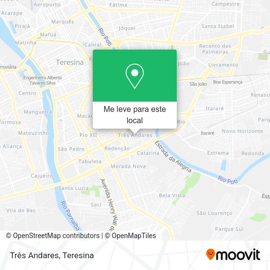 Três Andares mapa