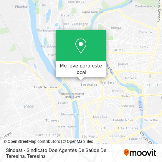 Sindast - Sindicato Dos Agentes De Saúde De Teresina mapa