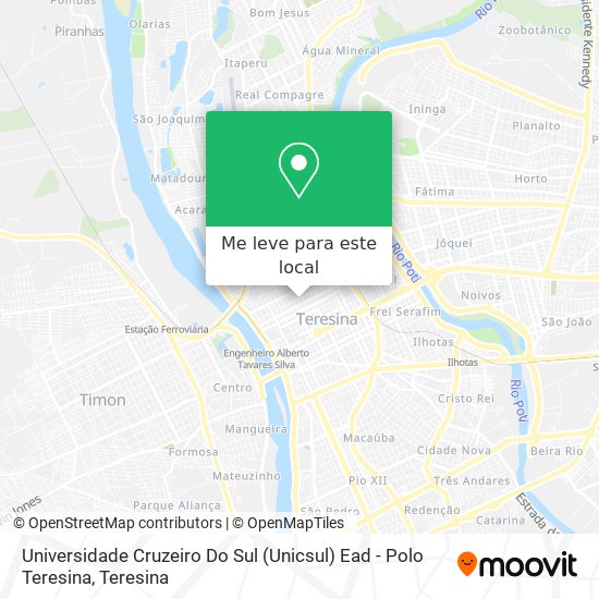 Universidade Cruzeiro Do Sul (Unicsul) Ead - Polo Teresina mapa