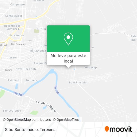 Sítio Santo Inácio mapa