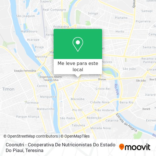 Coonutri - Cooperativa De Nutricionistas Do Estado Do Piauí mapa