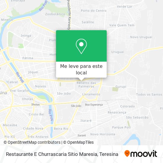 Restaurante E Churrascaria Sítio Maresia mapa