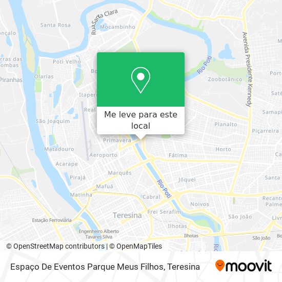 Espaço De Eventos Parque Meus Filhos mapa