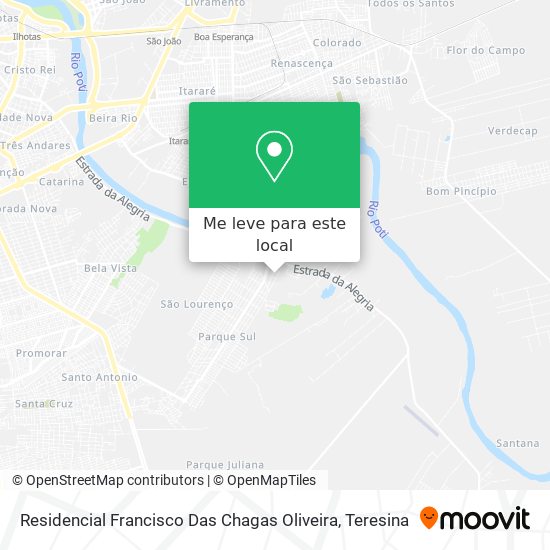 Residencial Francisco Das Chagas Oliveira mapa