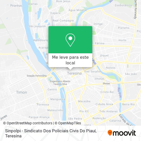 Sinpolpi - Sindicato Dos Policiais Civis Do Piauí mapa