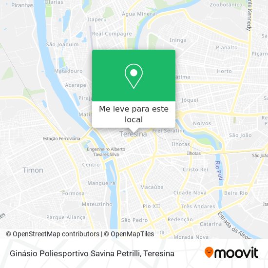 Ginásio Poliesportivo Savina Petrilli mapa
