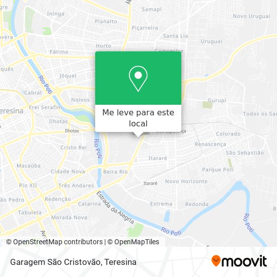 Garagem São Cristovão mapa