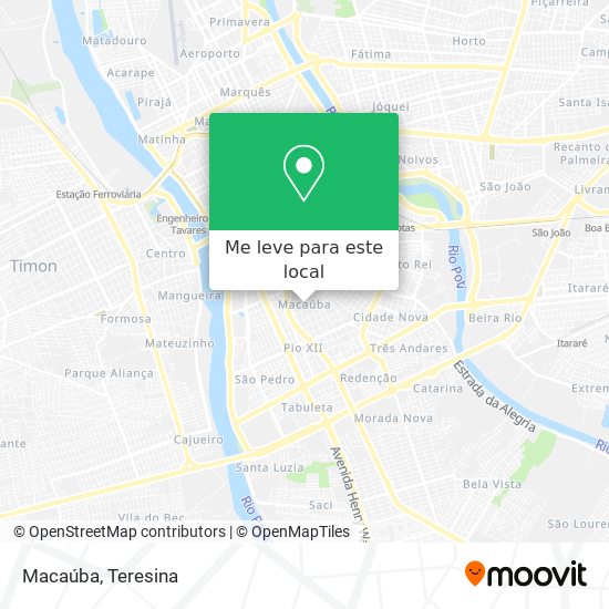 Macaúba mapa
