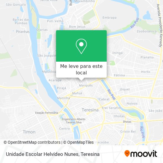 Unidade Escolar Helvídeo Nunes mapa