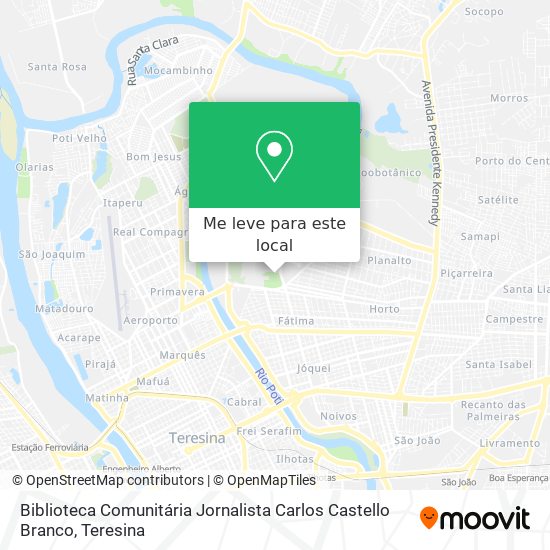 Biblioteca Comunitária Jornalista Carlos Castello Branco mapa