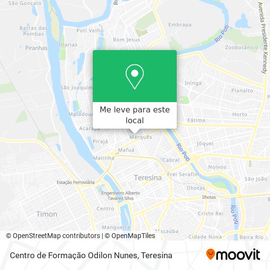 Centro de Formação Odilon Nunes mapa