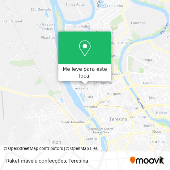 Raket mavelu confecções mapa