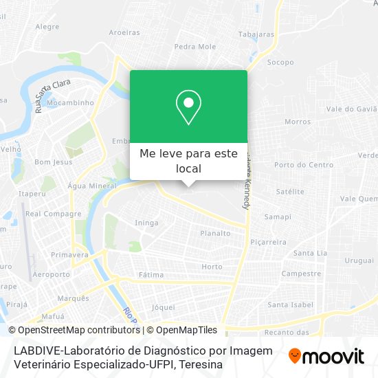 LABDIVE-Laboratório de Diagnóstico por Imagem Veterinário Especializado-UFPI mapa