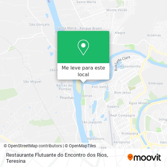 Restaurante Flutuante do Encontro dos Rios mapa