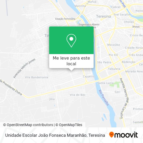 Unidade Escolar João Fonseca Maranhão mapa