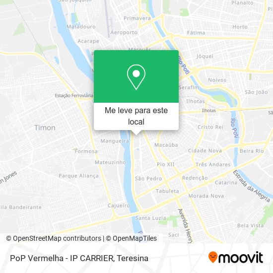 PoP Vermelha - IP CARRIER mapa