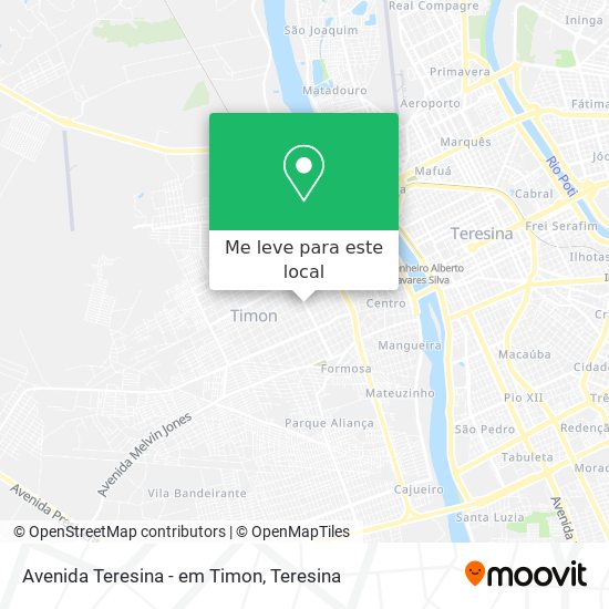 Avenida Teresina - em Timon mapa