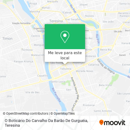 O Boticário Do Carvalho Da Barão De Gurguéia mapa