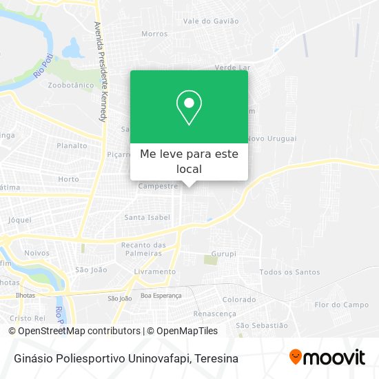 Ginásio Poliesportivo Uninovafapi mapa
