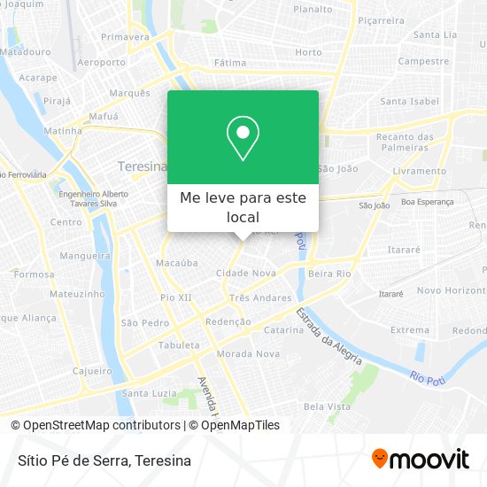 Sítio Pé de Serra mapa
