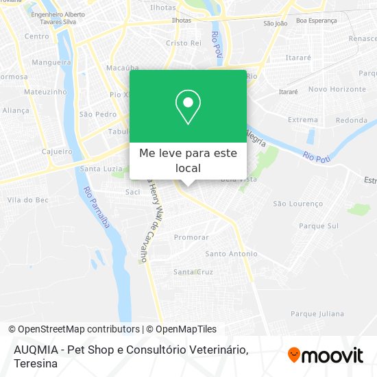 AUQMIA - Pet Shop e Consultório Veterinário mapa