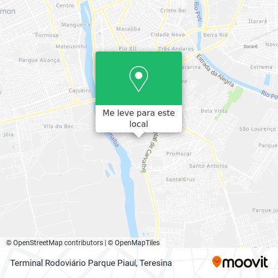 Terminal Rodoviário Parque Piauí mapa