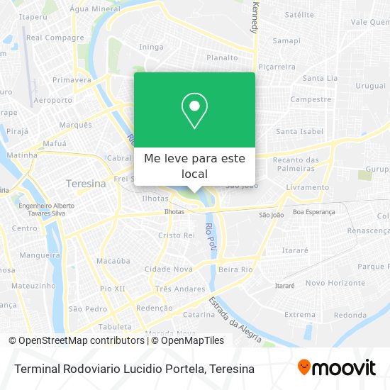 Terminal Rodoviario Lucidio Portela mapa