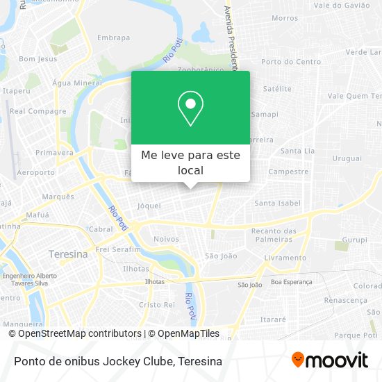 Ponto de onibus Jockey Clube mapa