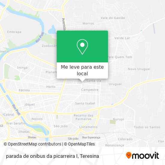 parada de onibus da picarreira I mapa