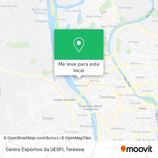 Centro Esportivo da UESPI mapa