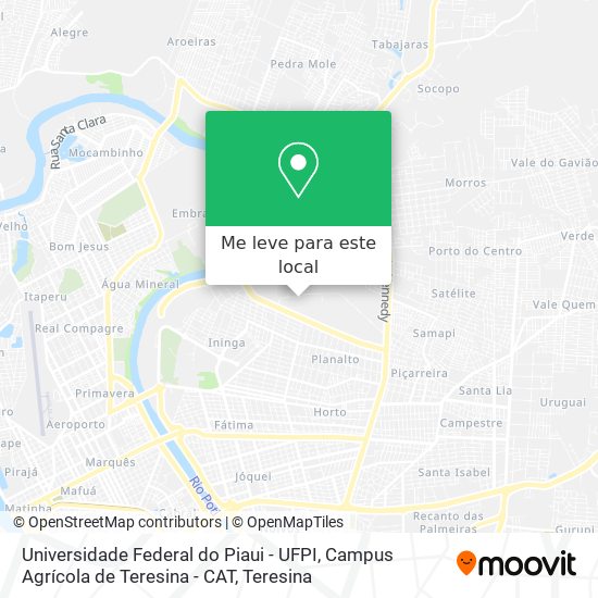 Universidade Federal do Piaui - UFPI, Campus Agrícola de Teresina - CAT mapa