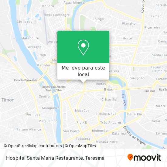 Hospital Santa Maria Restaurante mapa