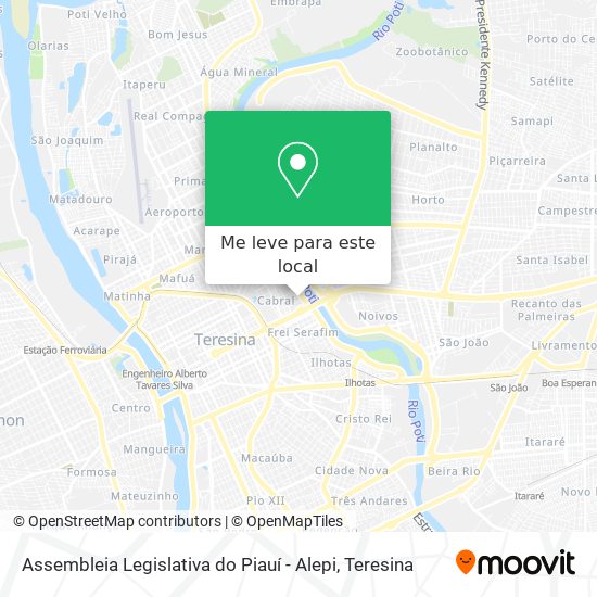 Assembleia Legislativa do Piauí - Alepi mapa