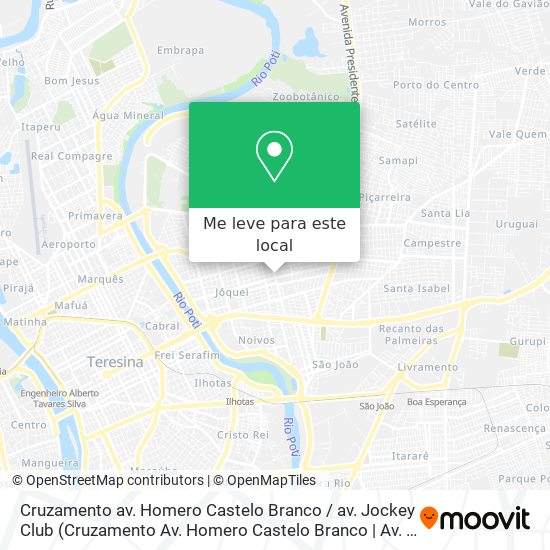 Cruzamento av. Homero Castelo Branco / av. Jockey Club mapa