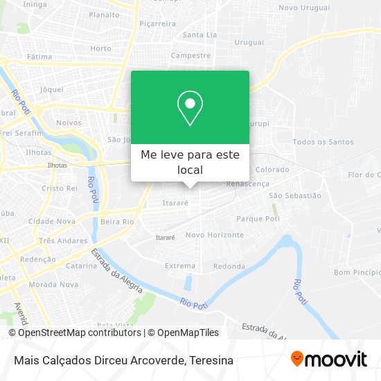 Mais Calçados Dirceu Arcoverde mapa