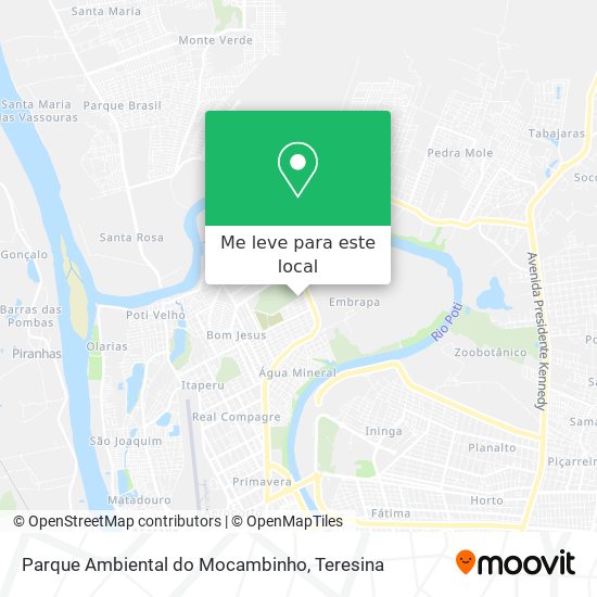 Parque Ambiental do Mocambinho mapa