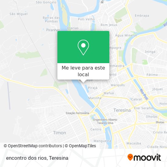 encontro dos rios mapa