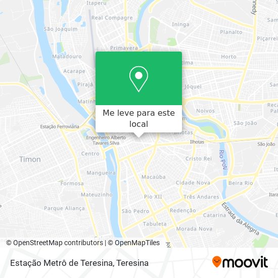 Estação Metrô de Teresina mapa