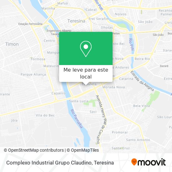 Complexo Industrial Grupo Claudino mapa