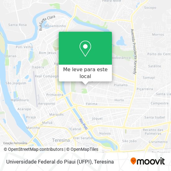 Universidade Federal do Piaui (UFPI) mapa